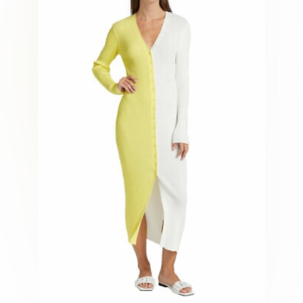 NWT STAUD knit Colorblock Dress